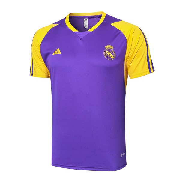 Camiseta Entrenamiento Real Madrid 2024/25 Purpura Amarillo